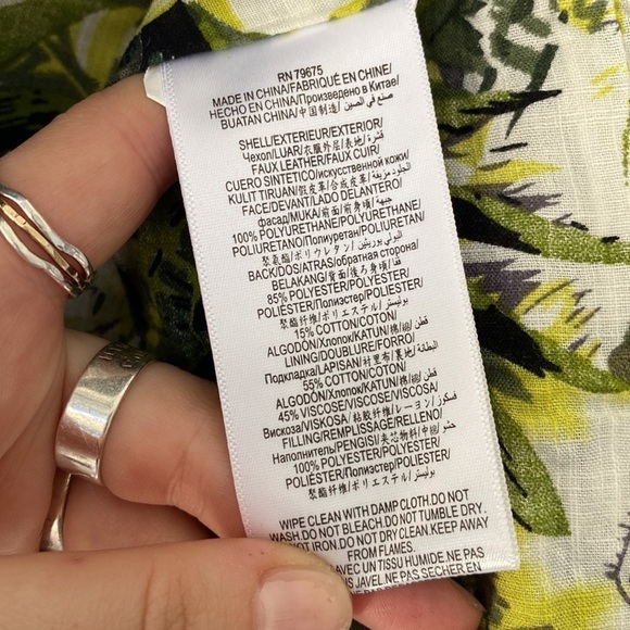 BCBG Faux Leather Jacket, grey, size S - Picture 4 of 5